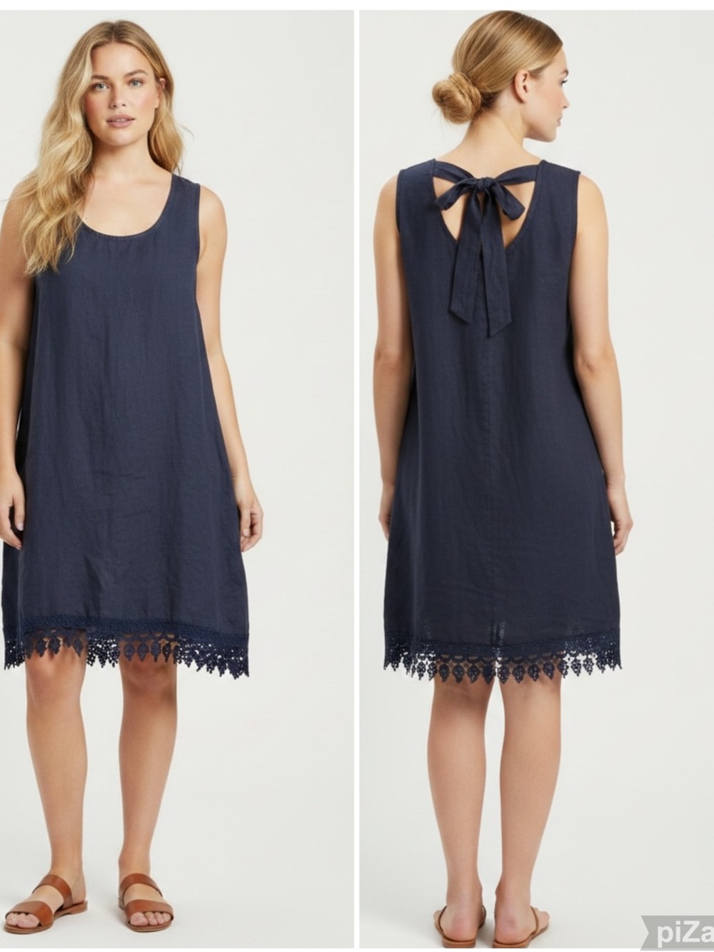 ROSEMARINE Linen Tie Back Dress